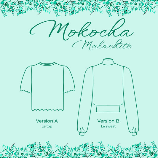 patron de couture Mokocha top sweat malachite